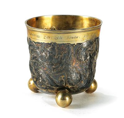 A Baroque spherical foot beaker, - Majetek aristokratického původu a předměty důležitých proveniencí