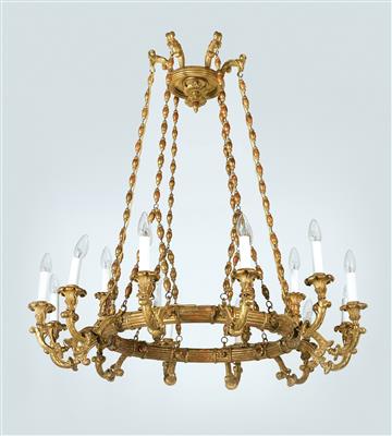 A Biedermeier wooden chandelier, - Majetek aristokratického původu a předměty důležitých proveniencí