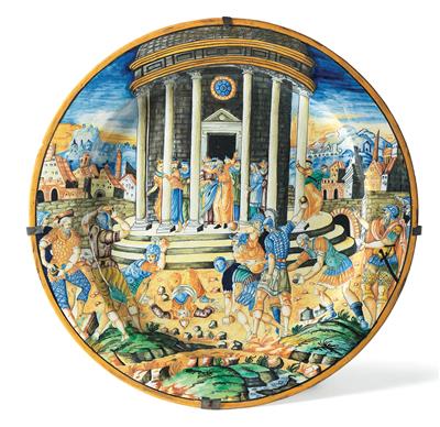 A large “Istoriato” plate - Majetek aristokratického původu a předměty důležitých proveniencí