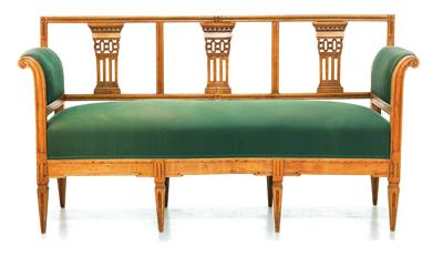 A Josephinian settee, - Property from Aristocratic Estates and Important Provenance