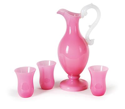 A jug and 3 beakers, - Di provenienza aristocratica