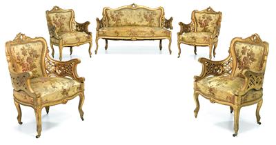 A Neo-Rococo seating group, - Di provenienza aristocratica