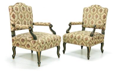 A pair of armchairs, - Di provenienza aristocratica