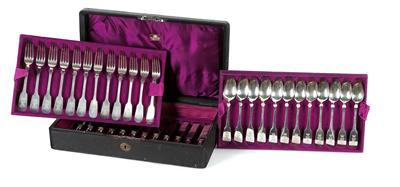 A Prague cutlery set for 12 people, - Di provenienza aristocratica