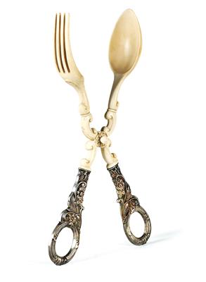 Salad servers, - Property from Aristocratic Estates and Important Provenance