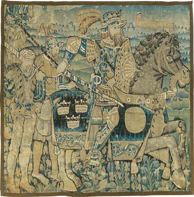 A tapestry fragment, - Aus aristokratischem Besitz