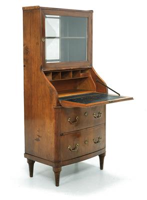 An unusually small chest with desk and display cabinet, - Property from Aristocratic Estates and Important Provenance