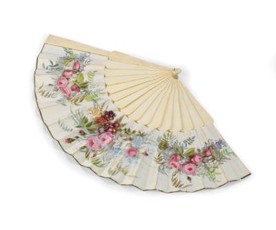 A Brisé Fan and Folding Fan, - Di provenienza aristocratica