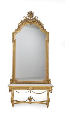 An Imposing “Gründerzeit” Console with Mirror, - Di provenienza aristocratica