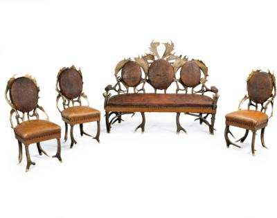 A Hunting Seating Group, - Property from Aristocratic Estates and Important Provenance