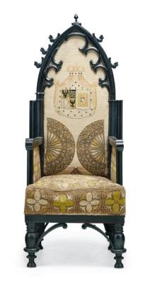 A Neo-Gothic Throne, - Property from Aristocratic Estates and Important Provenance