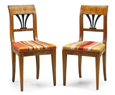 Paar Biedermeier Sessel, - Aus aristokratischem Besitz und bedeutender Provenienz