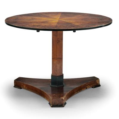 A Round Biedermeier Salon Table, - Di provenienza aristocratica