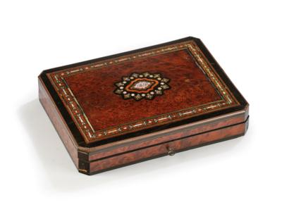 A Gaming Box with Mother-of-Pearl Jetons, - Property from Aristocratic Estates and Important Provenance
