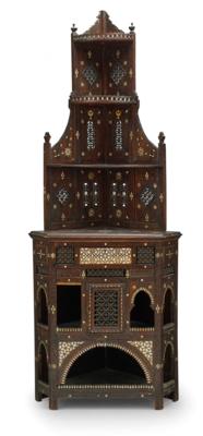 A Unusual Corner Cabinet in Moorish Style, - Property from Aristocratic Estates and Important Provenance