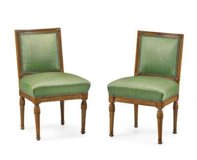 Paar kl. josefinische Sessel, - Aus aristokratischem Besitz und bedeutender Provenienz