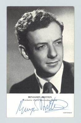 Britten, Benjamin, - Autographen, Handschriften, Urkunden