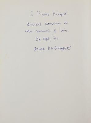 Dubuffet, Jean, - Autographen, Handschriften, Urkunden