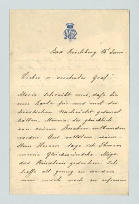 Ebner-Eschenbach, Maria, - Autographen, Handschriften, Urkunden
