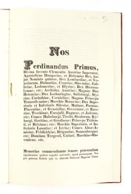 Ferdinand I., - Autographen, Handschriften, Urkunden