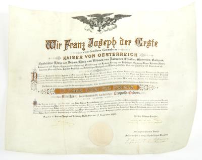 Franz Joseph I., - Autografy, rukopisy, dokumenty