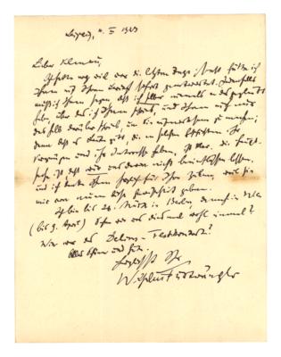 Furtwängler, Wilhelm, - Autografy, rukopisy, dokumenty