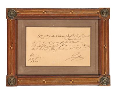 Goethe, Johann Wolfgang v., - Autografy, rukopisy, dokumenty