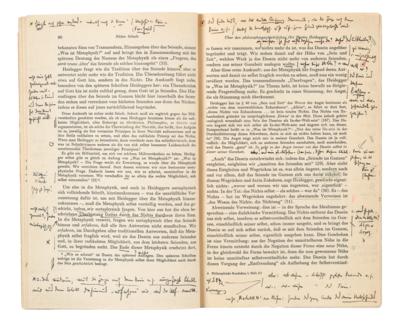 Heidegger, Martin, - Autographs, manuscripts, documents
