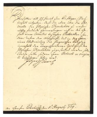 Joseph II., - Autographs, manuscripts, documents
