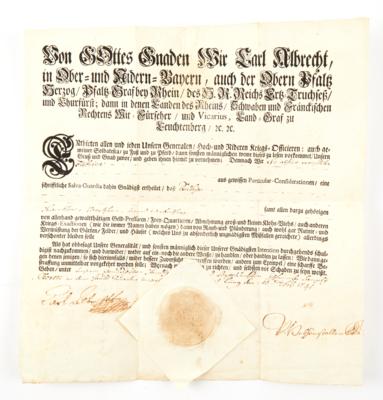 Karl VII. Albrecht, - Autographen, Handschriften, Urkunden