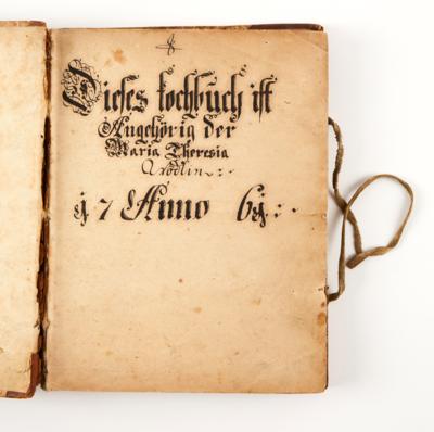 Kochbuch, Manuskript 1761, - Autographen, Handschriften, Urkunden