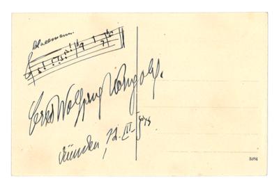 Korngold, Erich Wolfgang, - Autographs, manuscripts, documents