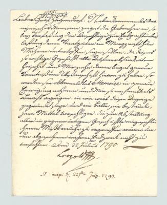 Leopold II., - Autographen, Handschriften, Urkunden