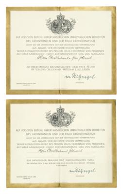 Louis Ferdinand, Prinz von Preußen, - Autographen, Handschriften, Urkunden