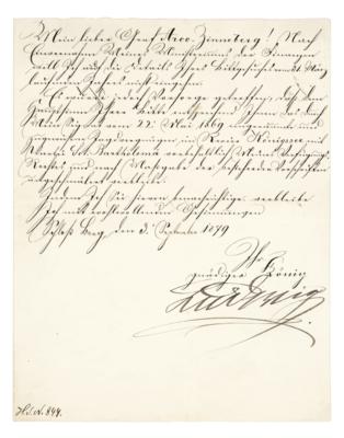 Ludwig II., - Autographs, manuscripts, documents