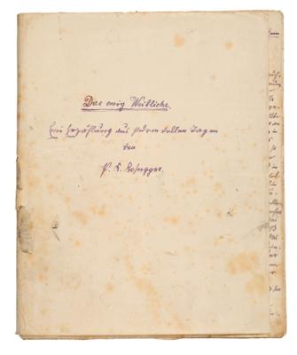 Rosegger, Peter, - Autografy, rukopisy, dokumenty