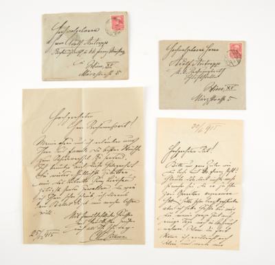 Verschiedene, meist Österreich um 1900, - Autographen, Handschriften, Urkunden