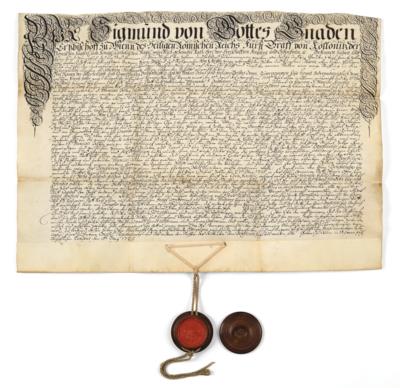 Wien, Fürsterzbischof Sigmund Graf Kollonitz, - Autografi, manoscritti, documenti