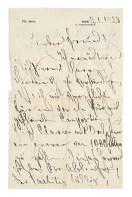 Wittgenstein, Paul, - Autographen, Handschriften, Urkunden