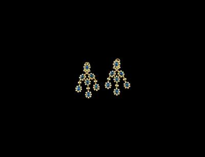 Brillant Saphirohrclips - Juwelen