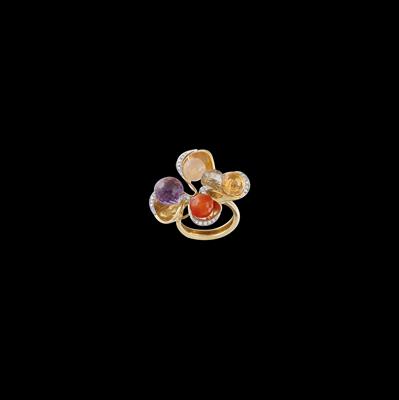 A brilliant and gemstone ring - Gioielli