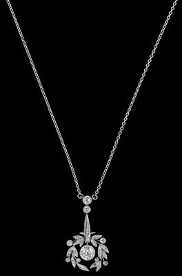An old-cut diamond necklace, total weight c. 0.90 ct - Klenoty