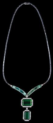 A brilliant and tourmaline necklace - Klenoty