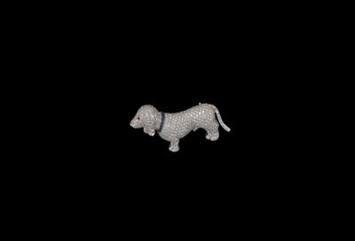 A brilliant dachshund brooch - Klenoty