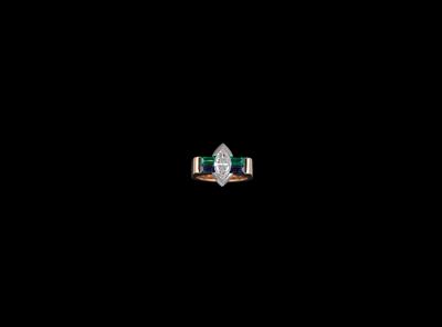 Diamant Farbstein Ring - Juwelen