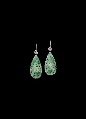 Brillant Jade Ohrgehänge - Juwelen