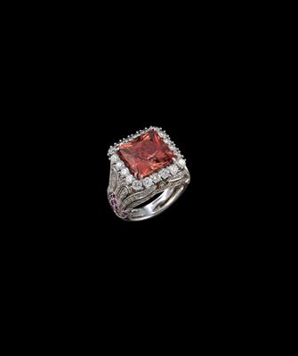 A Brilliant and Tourmaline Ring - Klenoty