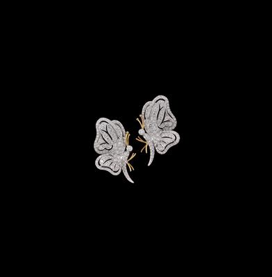 Chantecler Brillant Ohrclips Schmetterlinge zus. ca. 4 ct - Juwelen