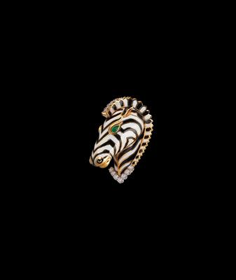 David Webb Brosche Kingdom Zebra - Juwelen
