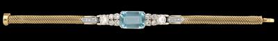 Diamant Aquamarin Armband - Juwelen